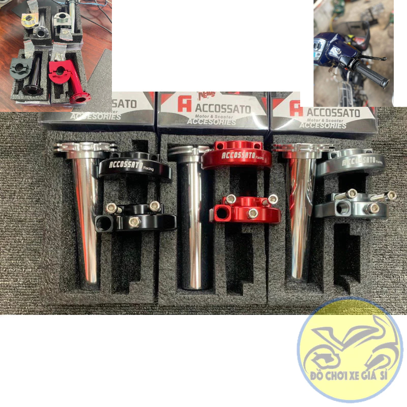 Cùm tăng tốc nhôm CNC ACCOSSATO 1 ống ga