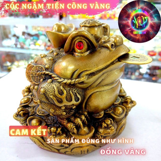 Linh Vật Hút Lộc Cực Mạnh - Cóc 3 Chân Ngậm Tiền, Cóc Thiềm Thừ Tượng Đồng phong thủy