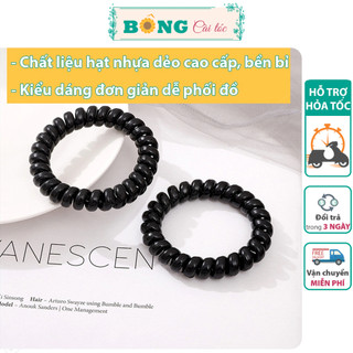Dây cột tóc lò xo đen nhiều kích thước LX40 - cột tóc lò xo BÔNG Cài Tóc