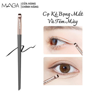 Cọ Trang Điểm Vẽ Bọng Mắt Kẻ Mày,Kẻ Mắt MAGA Eye Brow Brush size mini (đen)