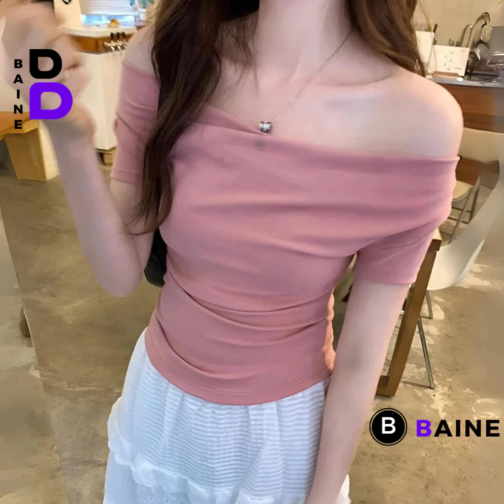 Áo Thun TRỄ VAI LÓT Tiểu Thư Thanh Lịch DÁNG DÀI Nữ DD89, Áo Babytee Chất Thun Gân Kiểu Trơn Nhiều Màu BAINE | BigBuy360 - bigbuy360.vn
