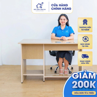 Bàn Làm Việc Văn Phòng Gỗ Ép Rộng 1m, 1m2