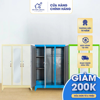 Tủ Sắt Đựng Quần Áo 3 Cánh Sơn Dầu Nhiều Màu Ngang 1m2