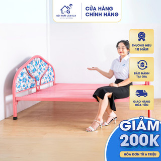 Giường Sắt Đơn Khung Tròn Nhiều Màu Ngang 1m2x2m