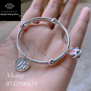 Lắc bạc khắc tên theo yêu cầu cho bé kèm con giáp