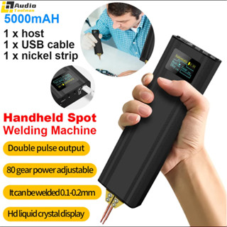 【Hồ Chí Minh Máy Hàn Điểm pin cầm tay có màn hình, máy hàn cell pin, tặng kẽm hàn 18650 Pin Lithium Bộ Hàn Điện Hoàn