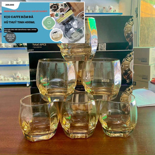 Bộ 6 ly cốc thủy tinh đựng nước- CỐC THUỶ TINH