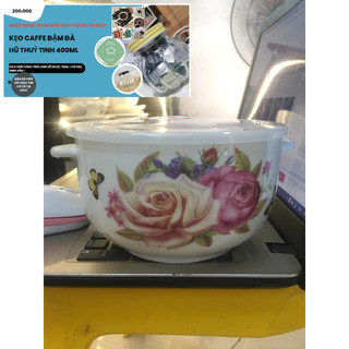 bát sứ nắp nhựa hút chân không có tay cầm 11cm