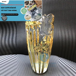 Lọ hoa vàng ánh kim hàng đẹp cao cấp 30cm- lọ thuỷ tinh khảm vàng 30cm