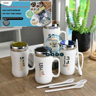 Cốc sứ nắp gương có quai nhiều hình- LY SỨ