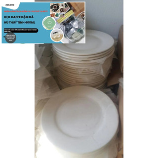 Combo 10 Đĩa sứ trắng thô 20cm- đĩa sứ trắng