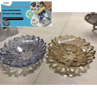 Đĩa thủy tinh kim cương xanh , vàng đáy sâu hàng cao cấp- đĩa thuỷ tinh  32cm~35cm