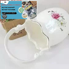 giỏ sứ hoa văn đẹp đựng thìa , lẵng sứ