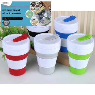 Ly uống nước gấp gọn có ống hút và nắp chất liệu Silicon an toàn và chịu nhiệt 350ml-CỐC GẤP GỌN