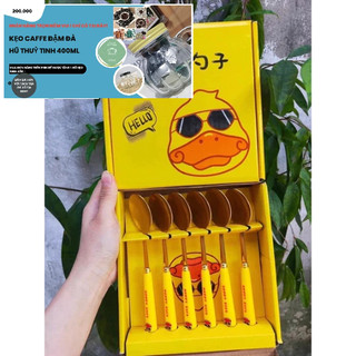 Combo hộp cơm + set 6 thìa vịt vàng siêu cute