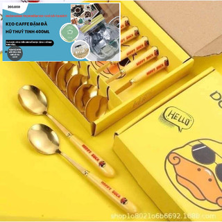 Combo hộp cơm + set 6 thìa vịt vàng siêu cute