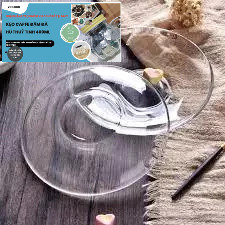 Đĩa lót ly thủy tinh/ Đế lót ly thủy tinh Thái Lan đường kính 10cm/13cm
