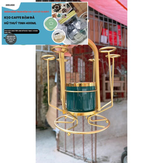 Gía úp cốc mạ vàng hình hươu kèm CỐC ĐỰNG SỨ XANH tiện dụng - khay úp ly nhiều mẫu mã sang trọng