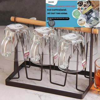 ⛔FREESHIP+⛔ Bộ 6 cốc thủy tinh có quai (LOẠI CÓ QUAI) 245ML
