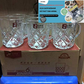 ⛔FREESHIP+⛔ Bộ 6 cốc thủy tinh có quai (LOẠI CÓ QUAI) 245ML