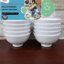 bát chén sứ trắng ăn cơm dày dặn