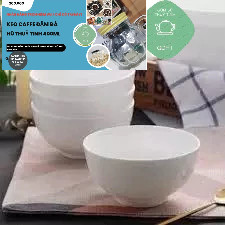 bát chén sứ trắng ăn cơm dày dặn