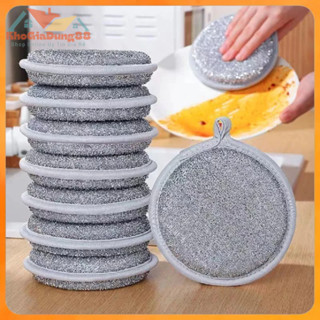 Combo 3 Miếng Bọt Biển Rửa Bát Dây Bạc, Miếng Rửa Bát Chén Đĩa, Cọ Rửa Xoong Nồi Bằng Sợi Kim Loại Tiện Dụng