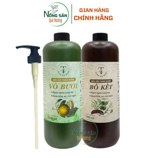 Dầu gội vỏ bưởi thảo dược Tùng xà bông 1000ml, Dầu gội bồ kết 1000ml thiên nhiên an toàn cho mẹ bầu và trẻ nhỏ