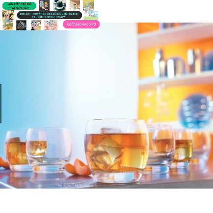 [ ảnh thật ] Bộ 6 ly thủy tinh thấp 290ml