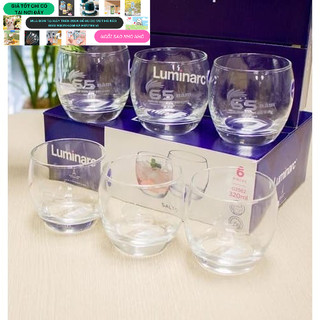 [ ảnh thật ] Bộ 6 ly thủy tinh thấp 290ml
