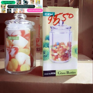 Lọ thủy tinh hình lục lăng 550ml