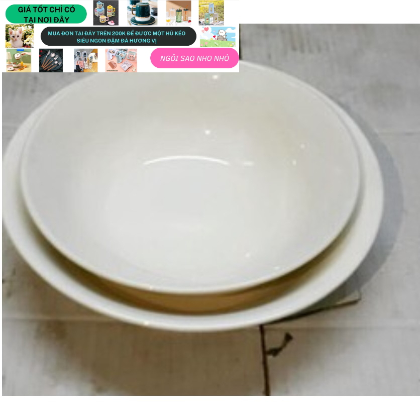 Bát Tô sứ  trắng loe
