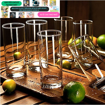 6 cốc ống thủy tinh cafe 275ml
