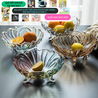 Đĩa bát thủy tinh kèm thìa , dĩa sứ