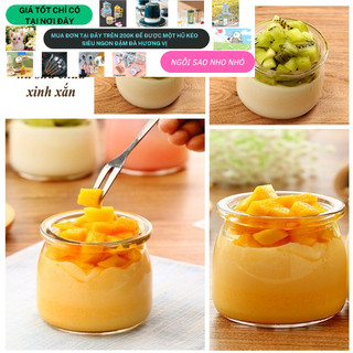 hũ thủy tinh làm sữa chua, caramen 200ml ( hũ béo)
