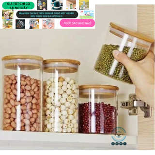 Lọ thủy tinh nắp gỗ cao cấp các cỡ