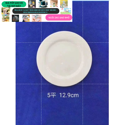 đĩa sứ trắng trơn đủ size