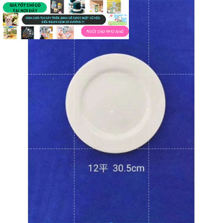 đĩa sứ trắng trơn đủ size