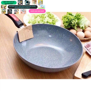 Chảo tổ ong quai đỏ 3 lớp inox 304 sâu lòng
