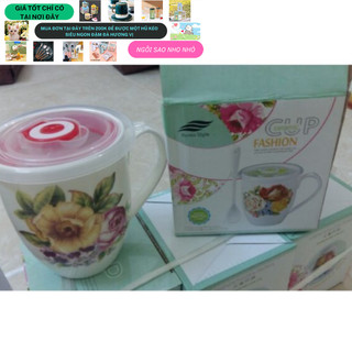 Cốc sứ 500ml tặng kèm thìa sứ