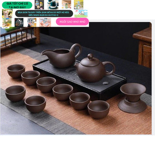 Bộ ấm pha trà tử sa phong cách cổ xưa - Bộ trà đạo đơn giản - Bộ pha trà tử sa kiểu dáng cổ xưa