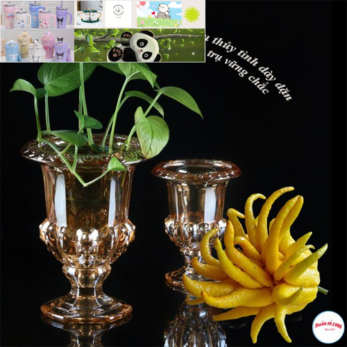 Ly cắm thủy tinh bày phật thủ