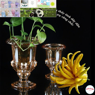 Ly cắm thủy tinh bày phật thủ