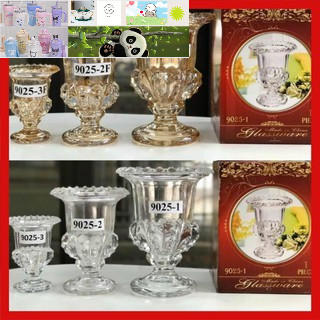 Ly cắm thủy tinh bày phật thủ