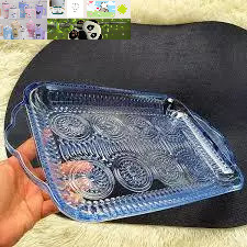 KHAY THỦY TINH CHỮ NHẬT CAO CẤP( giao họa tiết ngẫu nhiên)