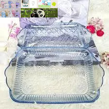 KHAY THỦY TINH CHỮ NHẬT CAO CẤP( giao họa tiết ngẫu nhiên)