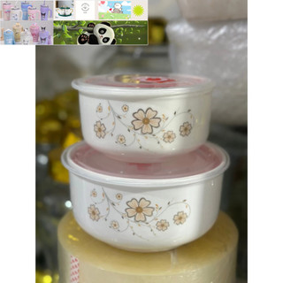 Bộ 2 thố sứ nắp hút chân không