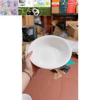 Tô sứ trắng miệng loe 18cm