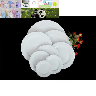 Đĩa sứ trắng trơn đựng thức ăn đủ size