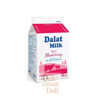 Sữa tươi thanh trùng Dalatmilk 180ml [Không đường / Có đường / Socola / Dâu] - Đặt trước 1 ngày